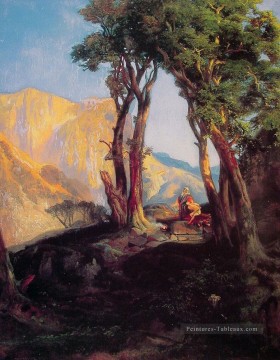Le Sacrifice d’Isaac paysage Thomas Moran Peinture à l'huile